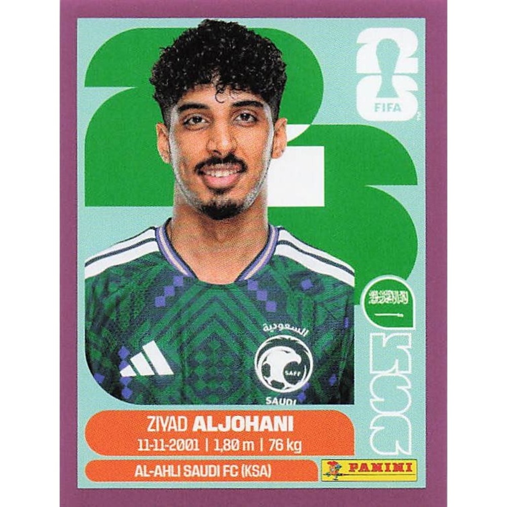 Panini Fifa World Cup 2026 Sticker PURPLE BORDER PARALLEL Ziyad Aljohani KSA 10